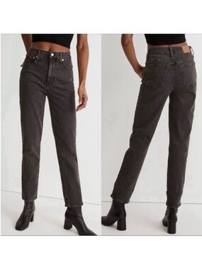 Madewell The Perfect Vintage High Rise Jeans: Lunar Black Grey Wash
